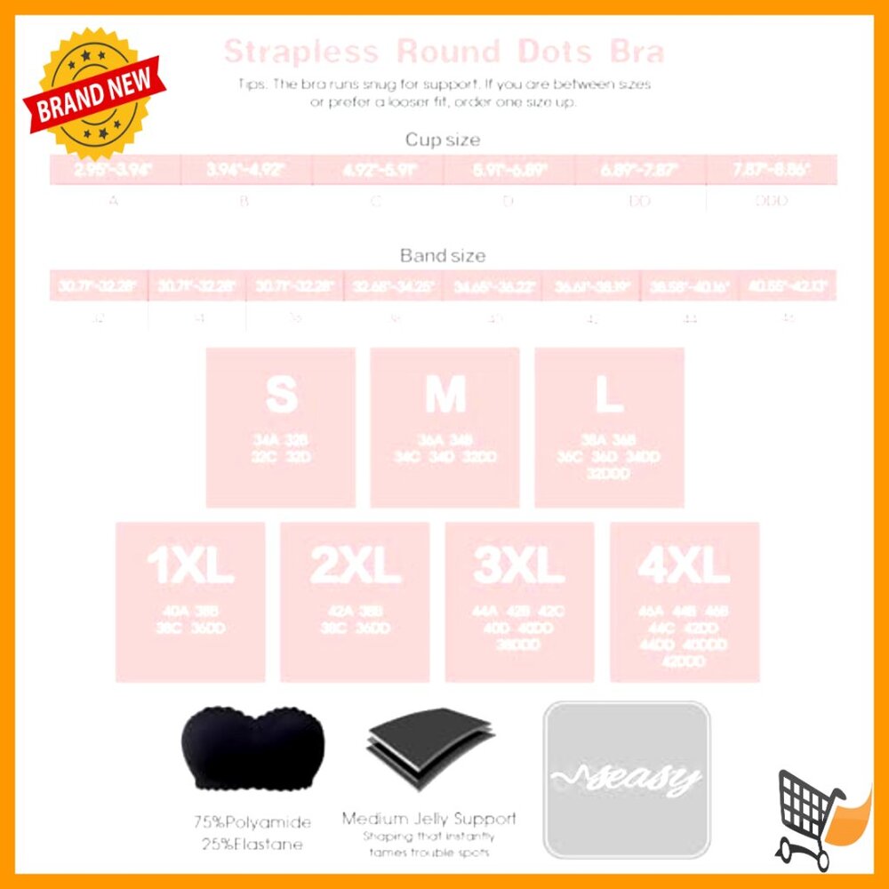 Strapless Push Up Bra Wireless Full Coverage Band… - image 6